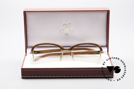 Cartier Malmaison Bubinga Precious Wood Glasses, NO retro glasses; but 100% vintage Cartier ORIGINAL, Made for Men and Women