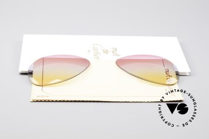 Cartier Vendome Lenses - M Tricolored Sunrise Lenses, made by our optician (thus, brand-new and scratch-free), Made for Men and Women