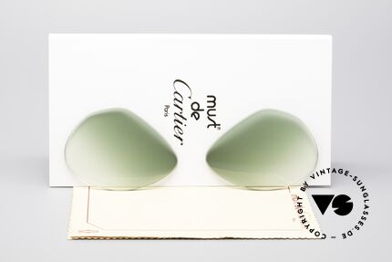 Cartier Vendome Lenses - M Sun Lenses Green Gradient, replacement lenses for Cartier mod. Vendome 59mm size, Made for Men and Women