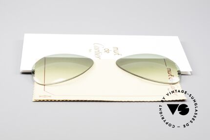 Cartier Vendome Lenses - M Sun Lenses Green Gradient, made by our optician (thus, brand-new and scratch-free), Made for Men and Women