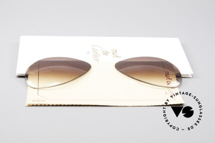 Cartier Vendome Lenses - M Sun Lenses Brown Gradient, made by our optician (thus, brand-new and scratch-free), Made for Men and Women