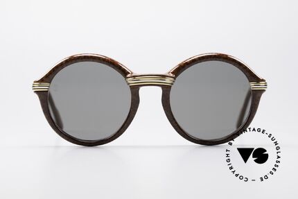 Cartier Cabriolet Round Luxury Shades, frame with flexible spring hinges in SMALL size 49/20, Made for Women