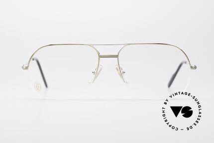 Cartier Orsay Luxury Platinum Eyeglasses, model of the 'Semi-Rimless' Collection by CARTIER, Made for Men