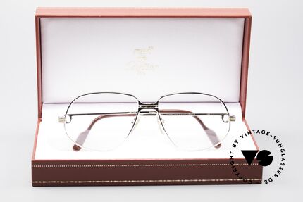 Cartier Panthere G.M. - M Luxury Platinum Eyeglasses, precious luxury eyeglass-frame in Medium size 56-14, 135, Made for Men