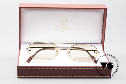 Cartier MUST Santos - M Elton John Shades, 22ct gold-plated frame (like all old Cartier originals), Made for Men Cartier MUST Santos - M Elton John Shades, 22ct gold-plated frame (like all old Cartier originals), Made for Men