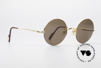 Cartier Mayfair - M Luxury Round Sunglasses, exclusive design - simply timeless and unisex, Made for Men and Women