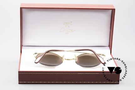 Cartier Mayfair - M Luxury Round Sunglasses, unworn, NOS (sun lenses with CARTIER logos), Made for Men and Women