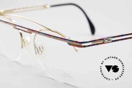 Cazal 748 True Vintage No Retro Glasses, color description in the old catalog: red-turquoise marble, Made for Men and Women