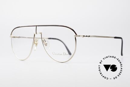 Christian Dior 2582 80's Vintage Men's Frame, golden frame with auburn appliqué; very special color, Made for Men