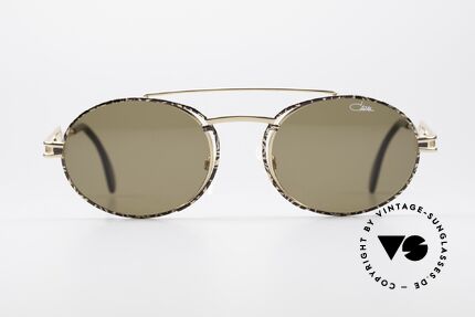 Cazal 965 90s Steampunk Oval Shades, frame is reminiscent of 'industrial/steampunk' design, Made for Men and Women
