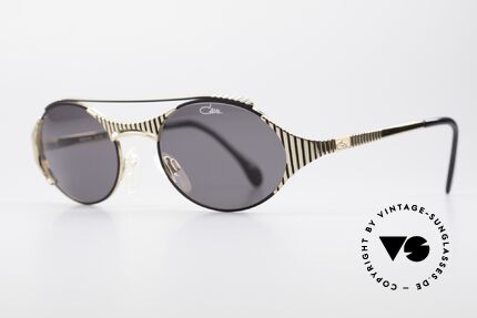 Cazal 978 Rare 90's Designer Sunglasses, sophisticated frame-design (gold with black stripes), Made for Men and Women