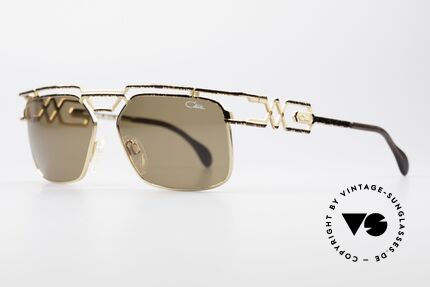 Cazal 973 90's Sunglasses Women Men, elegant & interesting coloring / pattern: brown mottled, Made for Men and Women