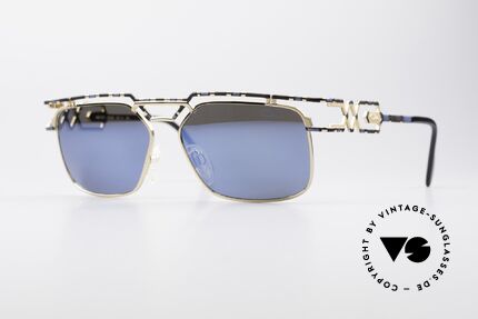 Cazal 973 Blue Mirrored 90s Sunglasses, monumental DESIGNER sunglasses from 1997 by CAZAL, Made for Men and Women