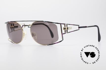 Cazal 967 90's Designer Sunglasses, complex and handcrafted finish (tricolored frame), Made for Men and Women