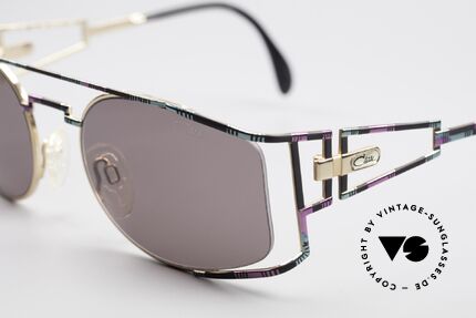 Cazal 967 90's Designer Sunglasses, rose-mint-black / gold pattern; made in Germany, Made for Men and Women