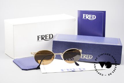 Fred Feroe Oval Luxury Sunglasses, unworn, like all our precious vintage Fred sunglasses, Made for Men and Women