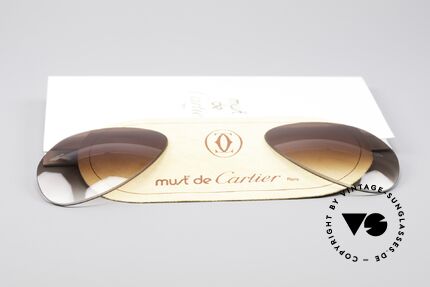 Cartier Vendome Lenses - L Brown Gradient Sun Lenses, made by our optician (thus, brand-new and scratch-free), Made for Men