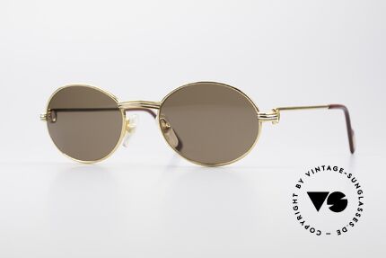 Cartier Saint Honore Luxury Sunglasses Oval, oval vintage CARTIER sunglasses from app. 1998/99, Made for Men and Women