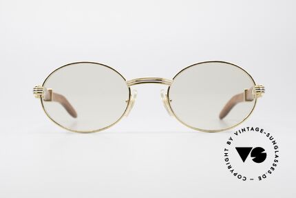 Cartier Giverny Oval Wood Sunglasses, made of African Bubinga Wood, in L size 53°22, 135, Made for Men and Women
