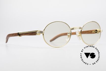 Cartier Giverny Oval Wood Sunglasses, model of the legendary 'PRECIOUS WOOD' collection, Made for Men and Women