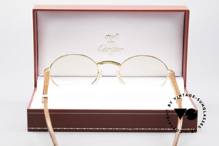 Cartier Giverny Oval Wood Sunglasses, with ZEISS changeable lenses (darken automatically), Made for Men and Women