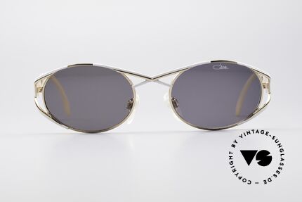 Cazal 977 90's Designer Shades Women, very elegant frame paintwork in gold-white coloring, Made for Women