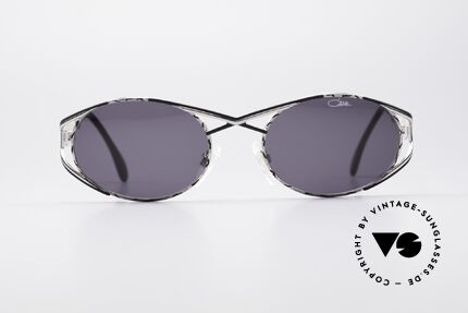 Cazal 977 Vintage 90s Sunglasses Ladies, very elegant frame paintwork in silver/black coloring, Made for Women