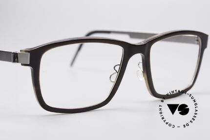 Lindberg 1802 Horn Genuine Horn Titanium Frame, every model (made of horn) looks individual / unique, Made for Men