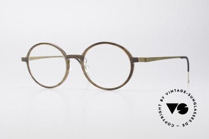 Lindberg 1827 Horn Round Horn Eyeglasses, LINDBERG Horn/Titanium 1827 eyeglasses, size 50-19, Made for Men