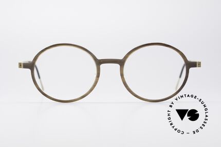 Lindberg 1827 Horn Round Horn Eyeglasses, distinctive quality and design (award-winning frame), Made for Men