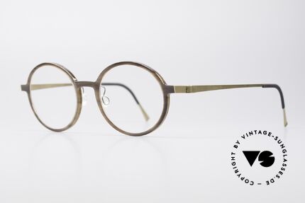 Lindberg 1827 Horn Round Horn Eyeglasses, simply timeless, stylish & innovative: grade 'vintage', Made for Men