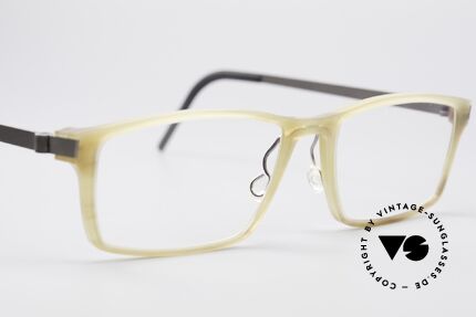 Lindberg 1816 Horn Buffalo Horn Titanium Frame, every model (made of horn) looks individual / unique, Made for Men
