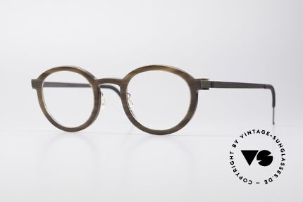 Lindberg 1811 Horn Horn Titanium Round Frame, LINDBERG 1811 Horn/Titanium eyeglasses, size 47-24, Made for Men