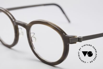 Lindberg 1811 Horn Horn Titanium Round Frame, true rarity (pure natural material - handmade), vertu!, Made for Men