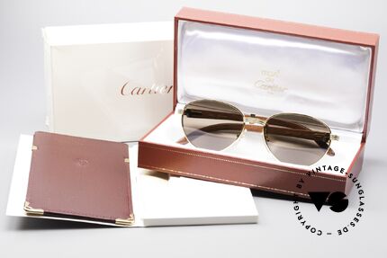 Cartier Auteuil Precious Wood Sunglasses, original sun lenses (with the Cartier logo), 100% UV, Made for Men and Women