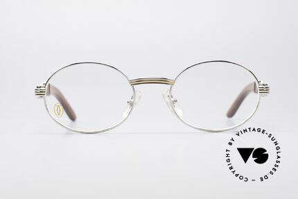 Cartier Giverny Oval Wood Platinum Frame, made of African BUBINGA Wood, in size 51°20, 135, Made for Men and Women