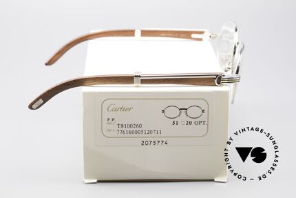 Cartier Giverny Oval Wood Platinum Frame, one of the most wanted vintage models, these days!, Made for Men and Women