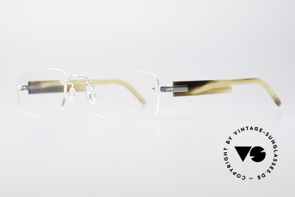 Lindberg T52 Horn Precious 18kt Solid White Gold, simply timeless, stylish & innovative: grade 'vintage', Made for Men