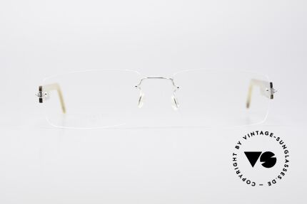 Lindberg T52 Horn Precious 18kt Solid White Gold, pure luxury: made of genuine buffalo horn and GOLD, Made for Men