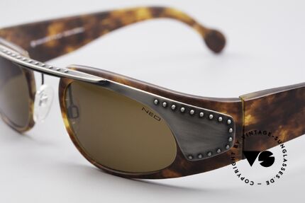 Neostyle Holiday 2002 Vintage Steampunk Sunglasses, frame can be glazed with optical lenses optionally, Made for Men