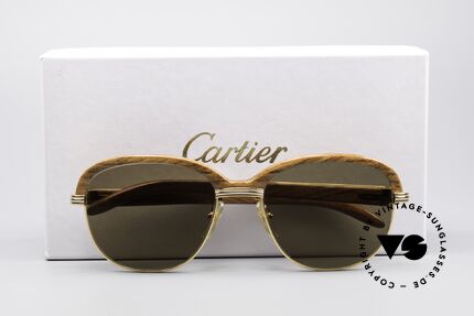 Cartier Malmaison Bubinga Precious Wood Frame, 22ct gold-plated with original hard case by CARTIER, Made for Men and Women