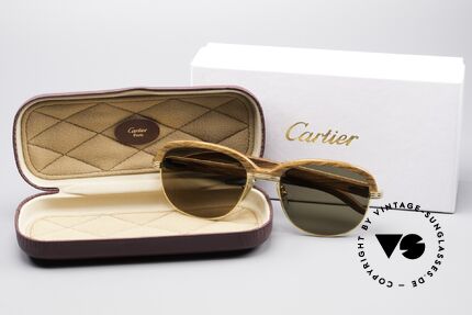 Cartier Malmaison Bubinga Precious Wood Frame, NO retro shades; but an old vintage Cartier ORIGINAL, Made for Men and Women