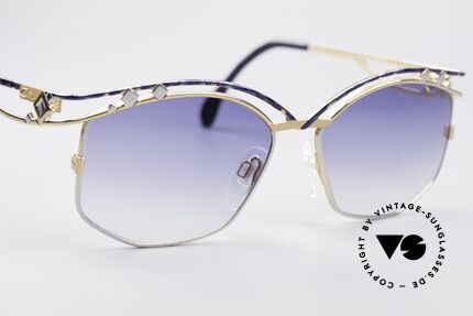 Cazal 280 True Vintage Ladies Sunglasses, with blue-gradient sun lenses for 100% UV protection, Made for Women