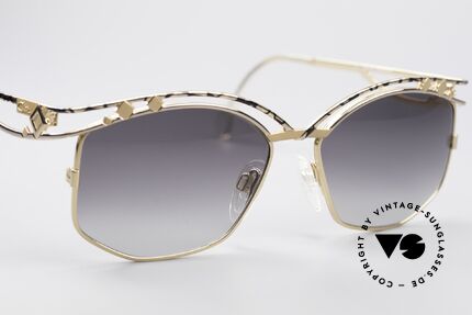 Cazal 280 90's Vintage Ladies Sunglasses, with gray-gradient sun lenses for 100% UV protection, Made for Women