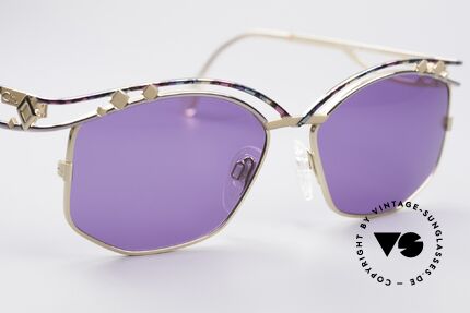 Cazal 280 90s Designer Sunglasses Ladies, purple sun lenses could be replaced with prescriptions, Made for Women