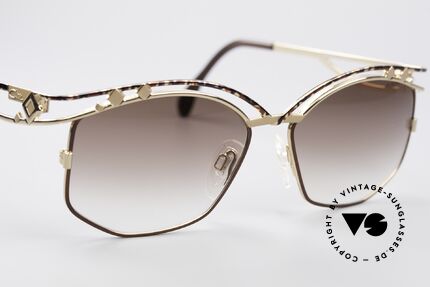 Cazal 280 Rare 90's Designer Sunglasses, with brown-gradient sun lenses (100% UV protection), Made for Women