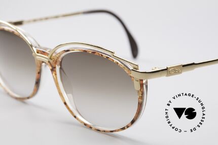 Cazal 358 90's Ladies Sunglasses Vintage, CAZAL called the terrific pattern: "copper-gold mosaic", Made for Women