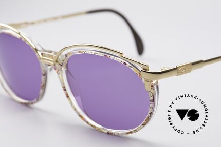 Cazal 358 Rare 90's Vintage Sunglasses, CAZAL called the terrific pattern: 'fuchsia-mint pastel', Made for Women