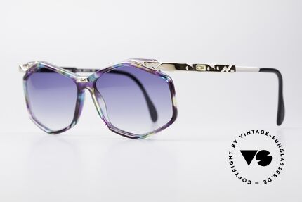 Cazal 354 Vintage Designer Sunglasses, fancy design & colorful paintwork (typically 1990's), Made for Women