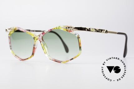 Cazal 354 Vintage 90s Sunglasses Women, fancy design & colorful paintwork (typically 1990's), Made for Women